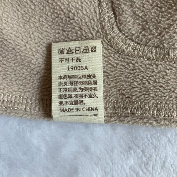 Papa Kids Fleece Vest Size 110 (4-5T) | Beige Fleece Zip-Up GUC - Picture 4 of 16